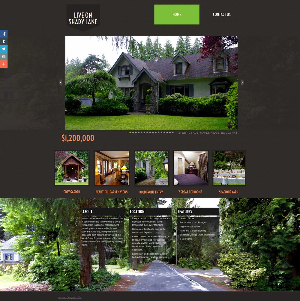 Shady Lane real estate web design