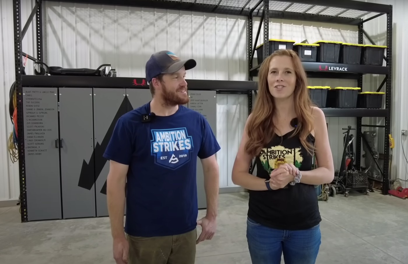 Ambition Strikes hosts on set